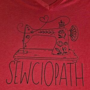 Sewciopath Graphic V-Neck Tee